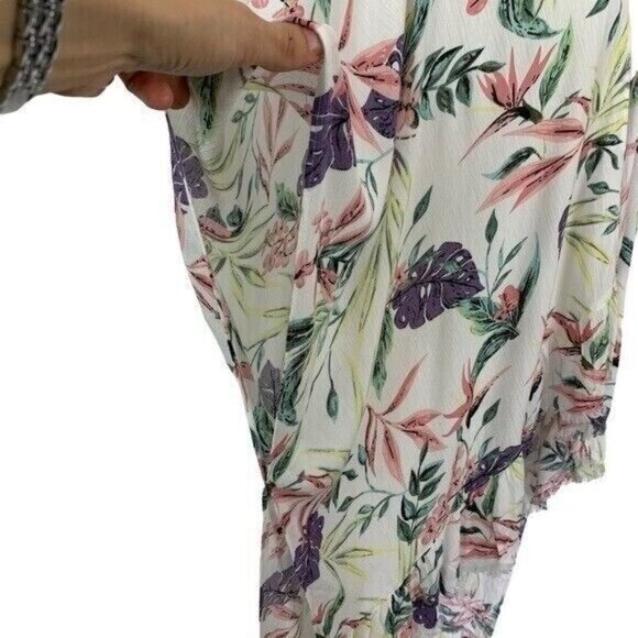 Umgee Kimono Cardigan Medium Large Floral Boho Fringe Sheer Layer - Picture 4 of 6